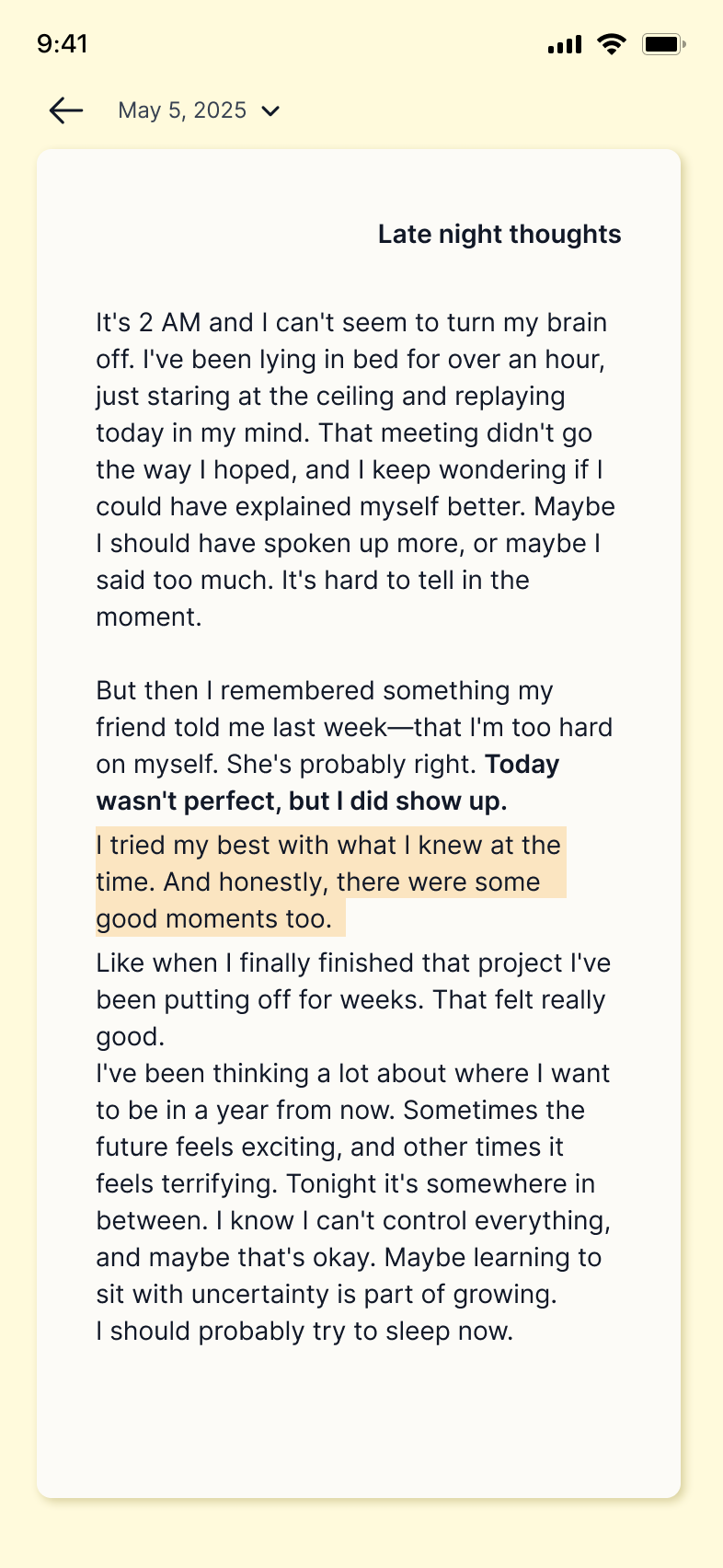 Blank page visualization